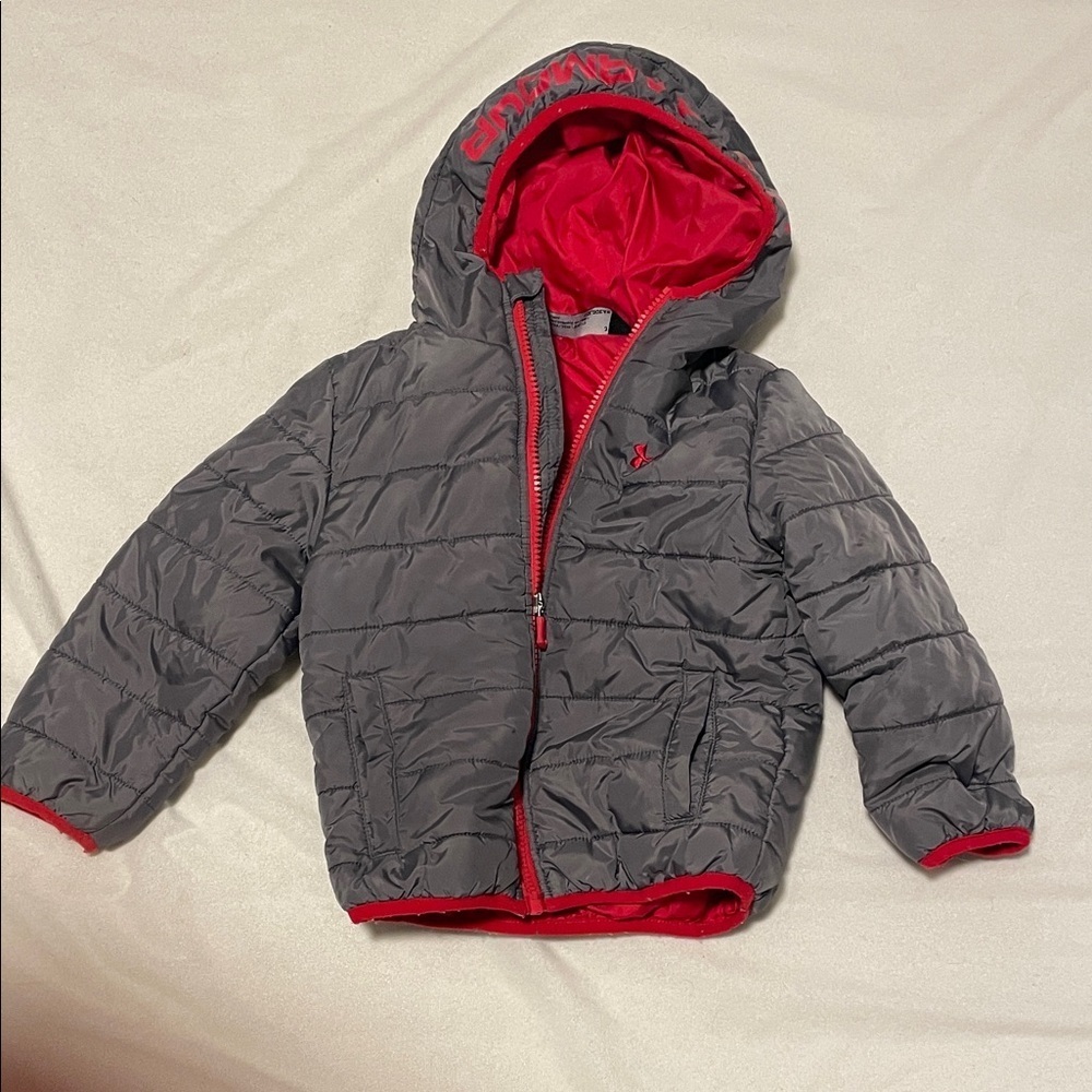 Under Armour Kids Gray and Red Jacket